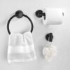 Bathroom Hardware Set Black Toilet Paper Holder - Image 3